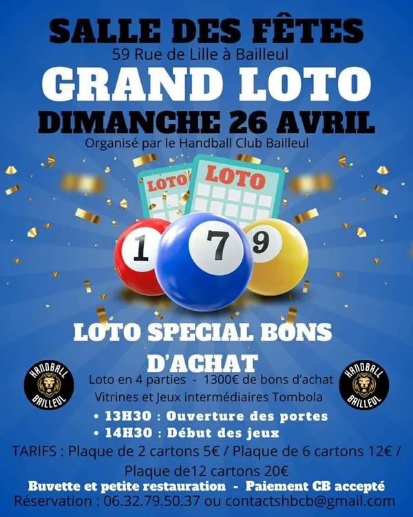 Grand Loto du Handball Club Bailleul