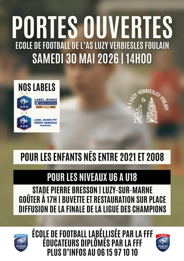 Portes ouvertes de l'école de foot de l'AS Luzy Verbiesles Foulain