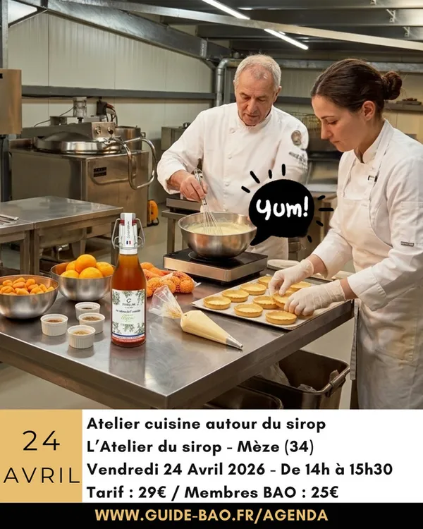Atelier dessert autour du sirop artisanal à Mèze