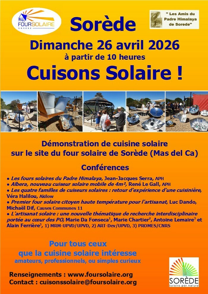 Démonstration et conférences "Cuisons solaire"