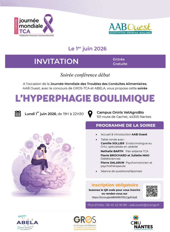 Soirée conférence débat : l'hyperphagie boulimique