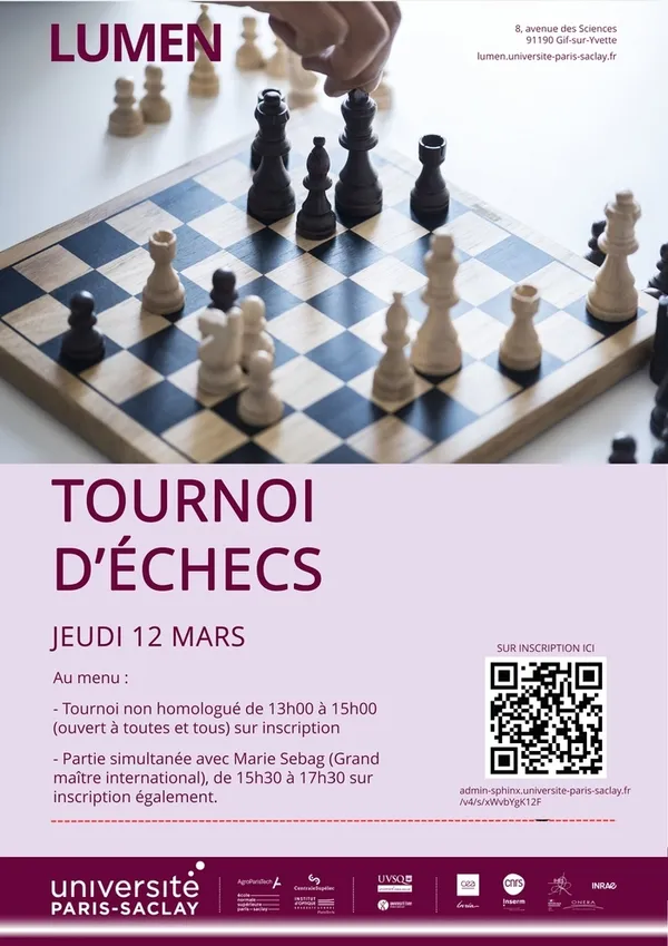 Tournoi d'échecs au Lumen animé par Marie SEBAG (Grand maître international)