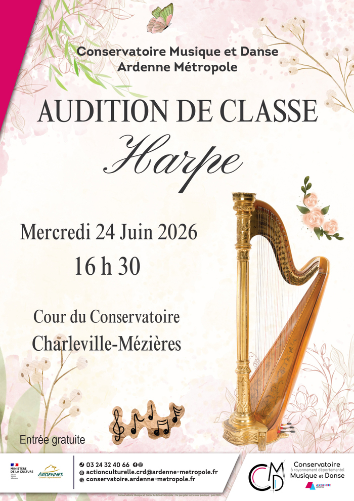 Audition de classe : harpe