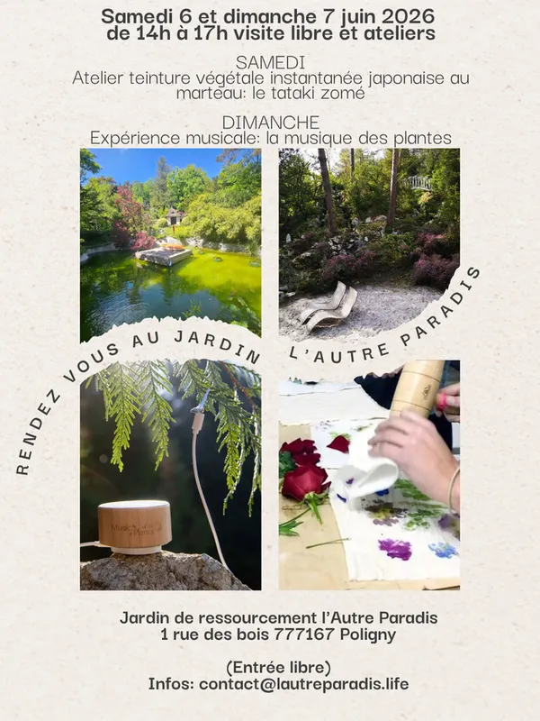 Visite libre du jardin et atelier tataki zome