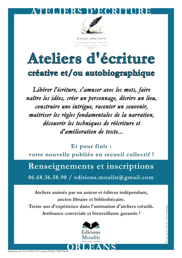 Ateliers d'écriture créative