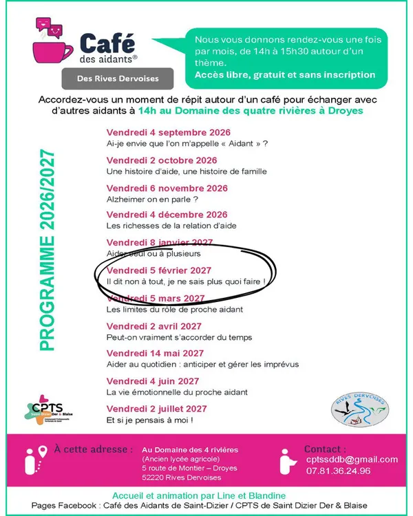 Café des Aidants© – Rives Dervoises (Droyes) :Il dit non à tout, je ne sais plus quoi faire !