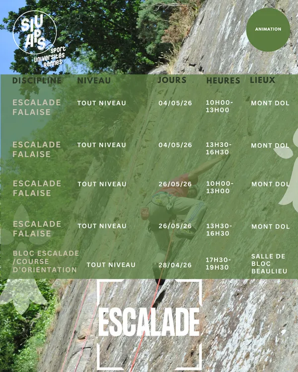 Escalade sur Falaises au Mont Dol