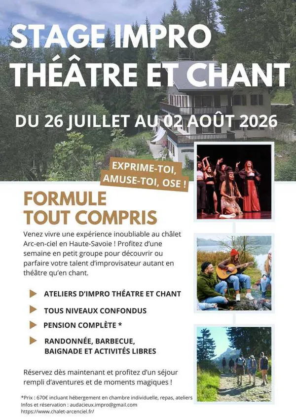 Impro, Chant & Montagne : une semaine pour libérer sa créativité