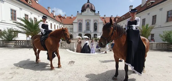 Manège de hussards et exercice équestre
