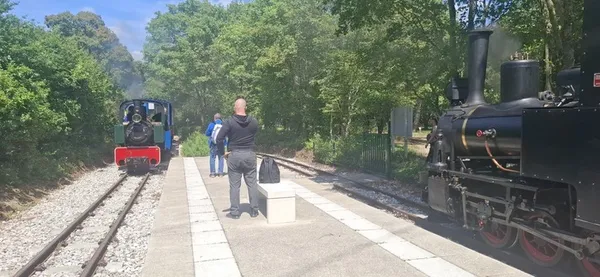 Circulations de trains sur la ligne en voie de soixante