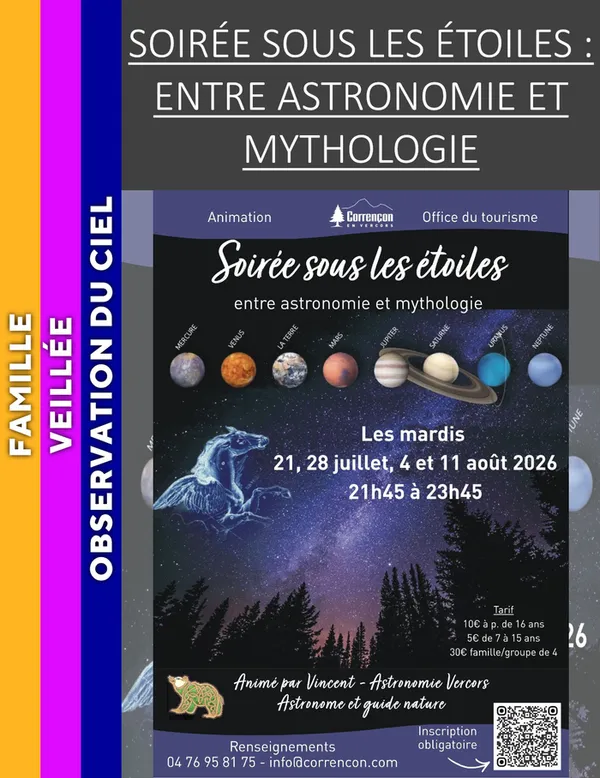 VERCORS - Soirée sous les étoiles : entre astronomie et mythologie
