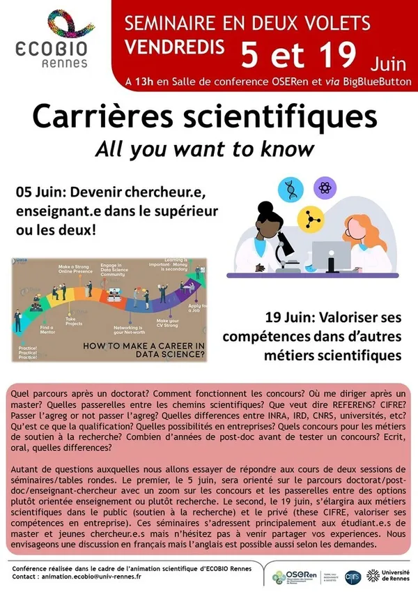 Carrières scientifiques : all you want to know