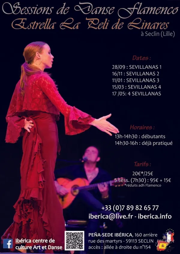 Stages de danse flamenco sevillanas Ibérica Seclin Hauts de France