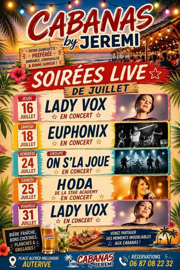 Soirées Guinguette Cabanas by Jérémi