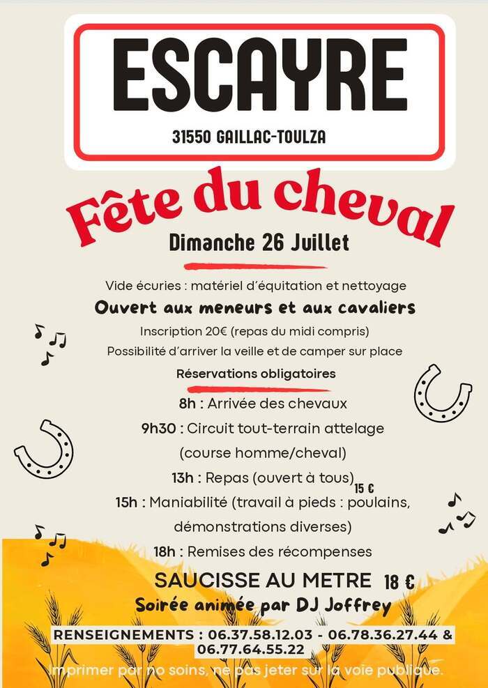 Fête du Cheval à Escayre