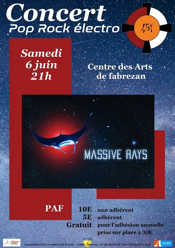 Concert "Massive Rays" Pop rock électro