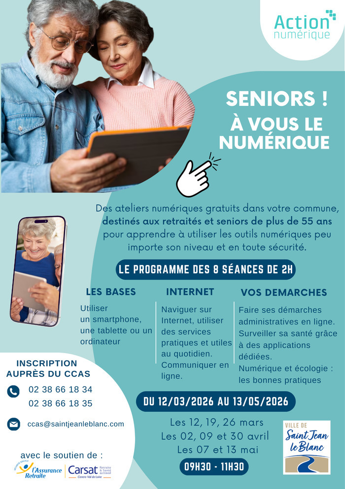 A vous le Numérique Seniors ! à Saint Jean le Blanc