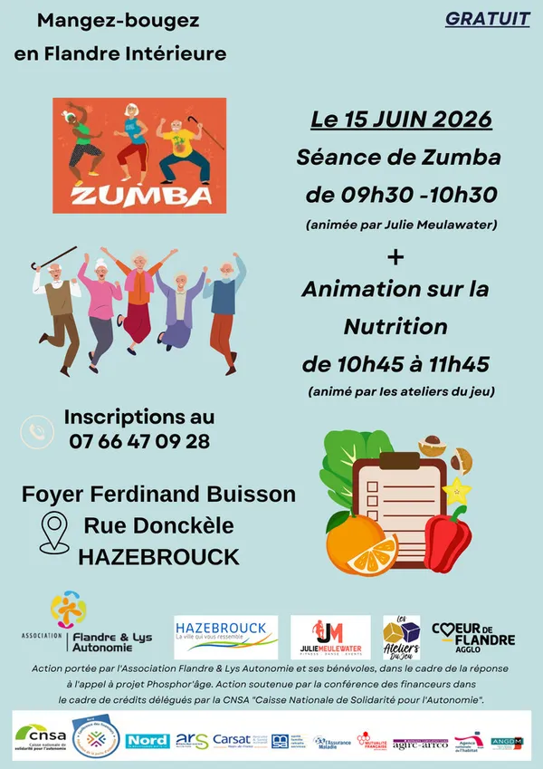 Séance de Zumba Adaptée & Atelier Nutrition à Hazebrouck