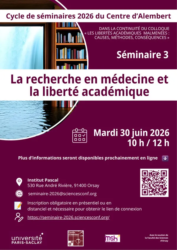🎓Cycle de séminaires 2026 du Centre d'Alembert