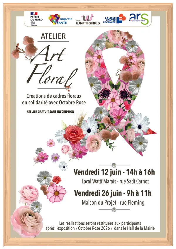 Atelier art floral - Octobre rose