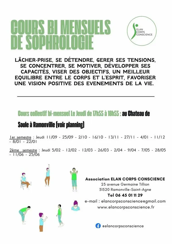 Cours bi mensuel de sophrologie
