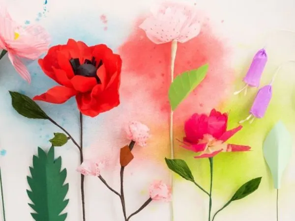 PEINTURE AU PAPIER CREPON