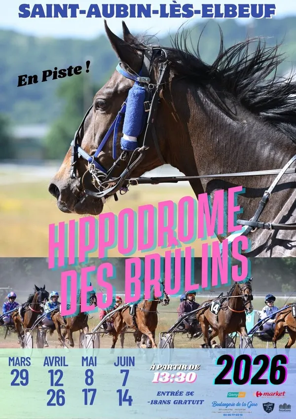 Course hippique à l'Hippodrome des Brûlins