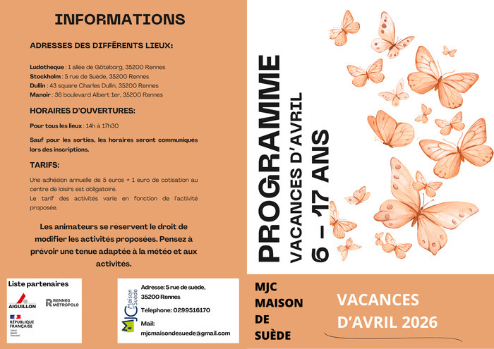 Le programme des vacances d’avril pour les 6/17 ans est enfin disponible ! 🎉🌸