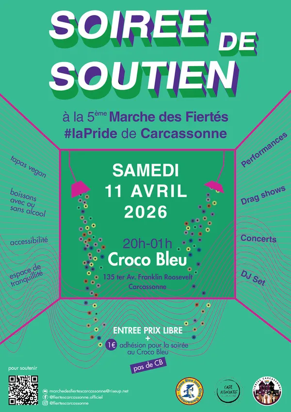 Soirée de soutien à la 5ème Marche des Fiertés de Carcassonne