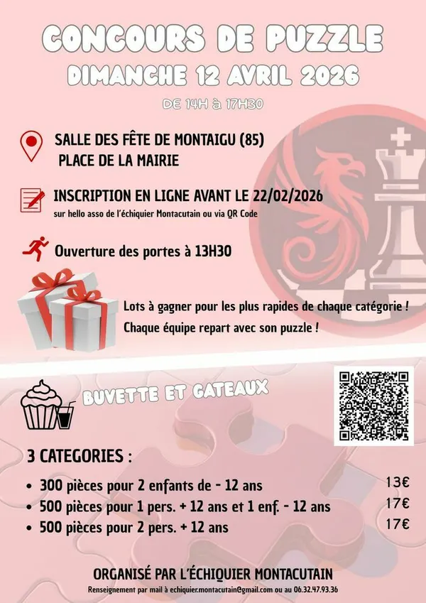 Concours de puzzle - dimanche 12 avril 2026 à Montaigu