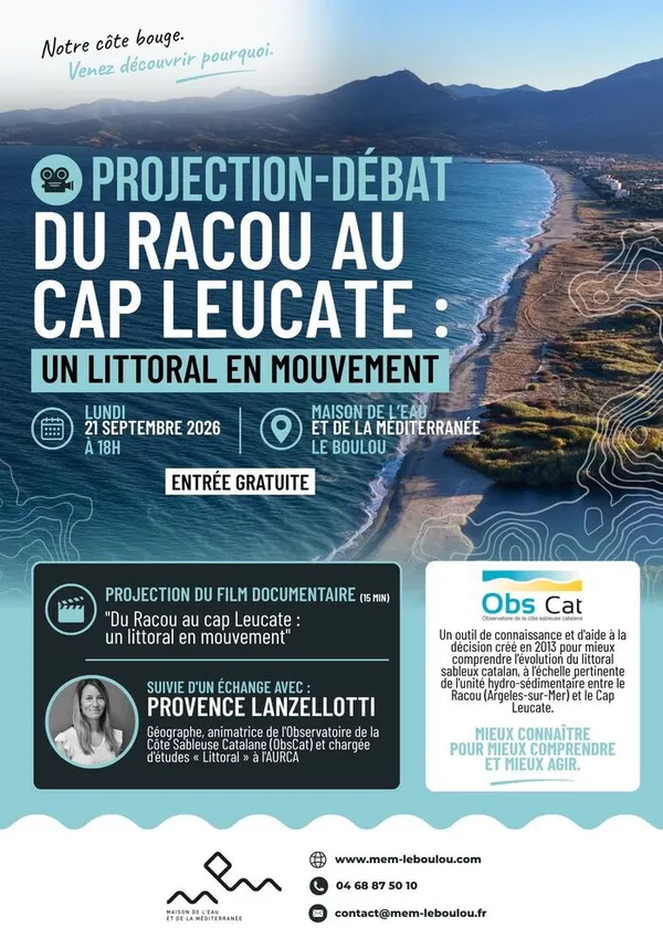 Projection débat "du Racou au Cap Leucate, un littoral en mouvement"