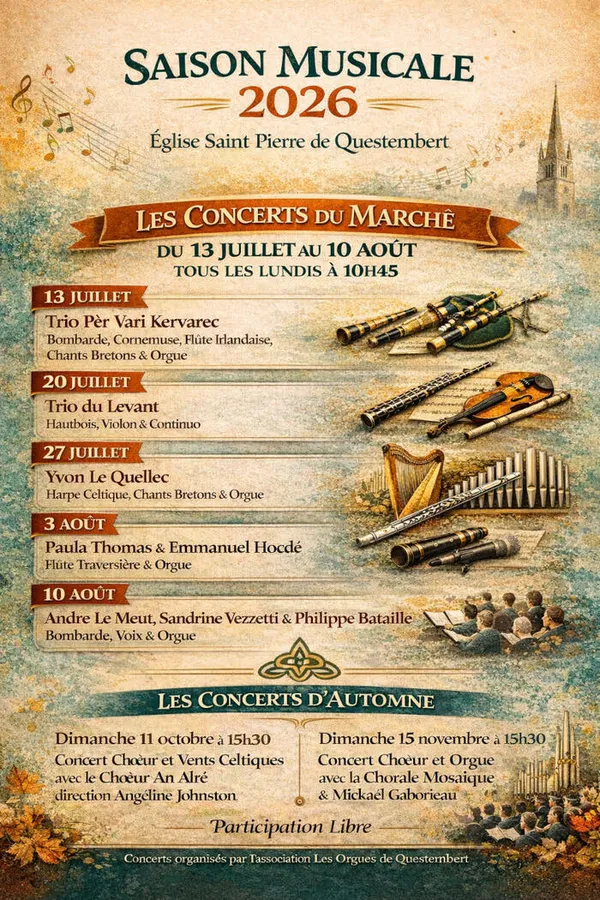 Les Concerts du Marché - Les Orgues de Questembert