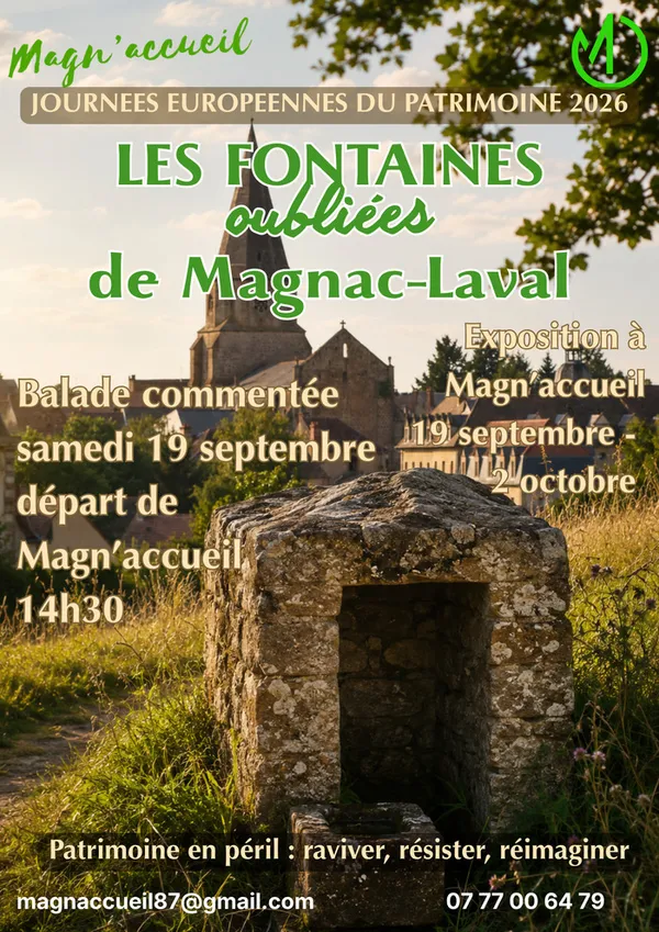 Exposition : les fontaines oubliées de Magnac-Laval