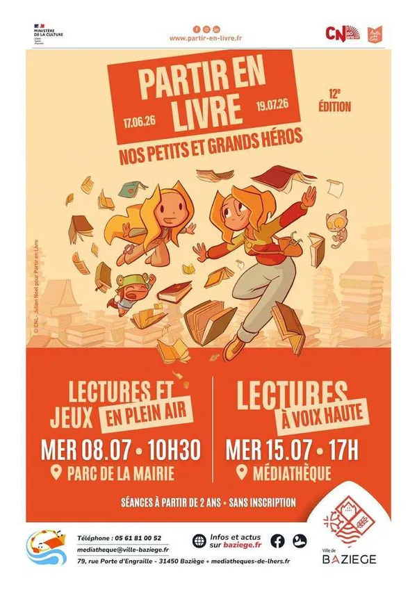 Partir en Livre à la Médiathèque de Baziège