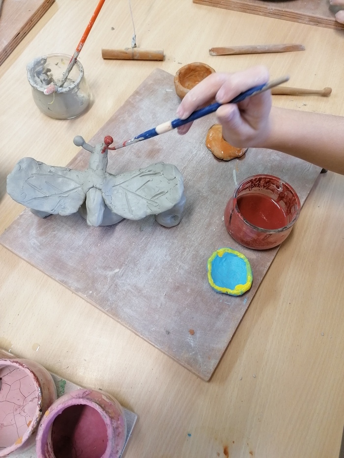 Les artistes à l'atelier