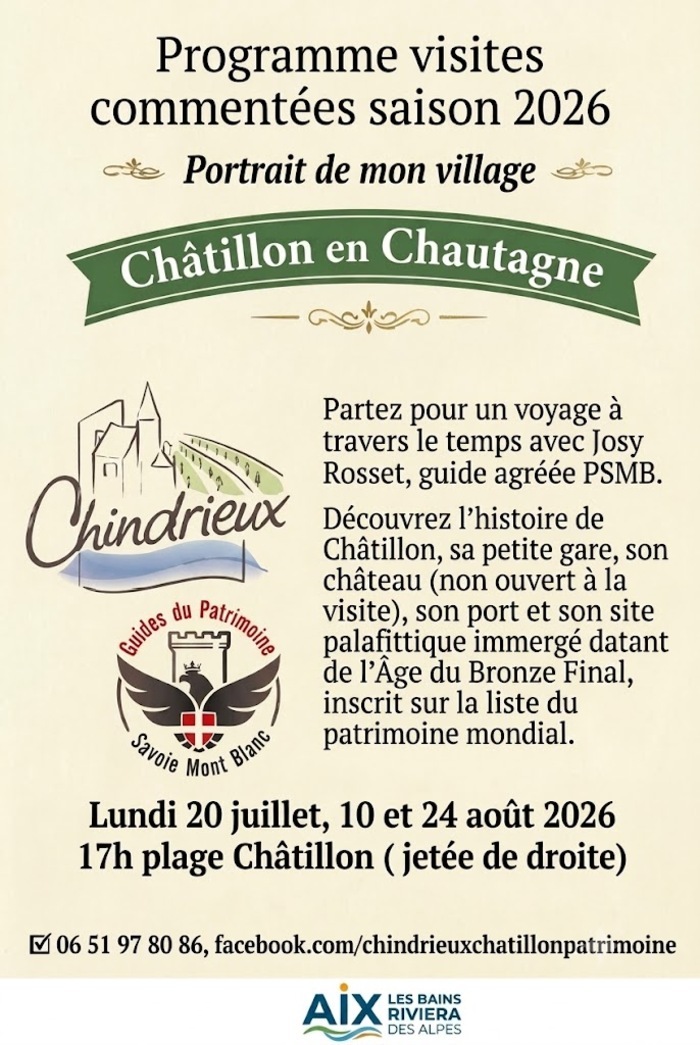 visite commentée "Portrait de mon village " Châtillon en Chautagne