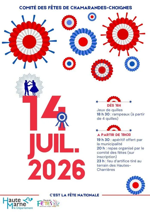 Le comité des fêtes de Chamarandes Choignes fait son 14 juillet 2026