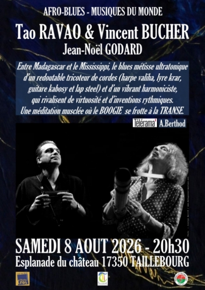 Tao RAVAO, Vincent BUCHER et Jean-Noël GODARD à Taillebourg (17)