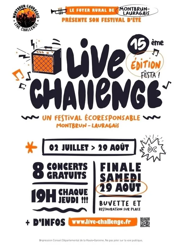Live Challenge : concerts à Montbrun-Lauragais tous les jeudis de l'été