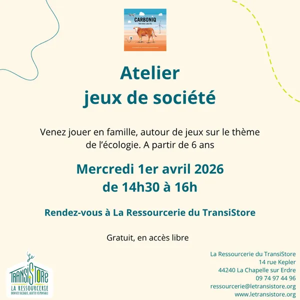 Atelier jeux de société
