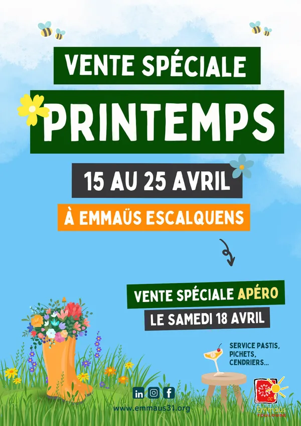 Vente de printemps à Emmaüs Escalquens