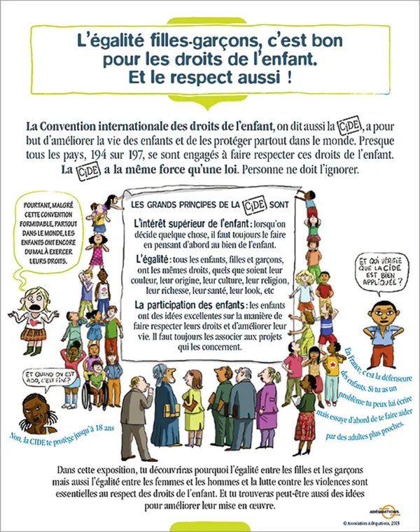 L’égalité filles-garçons c’est bon pour les droits de l’enfant. Et le respect aussi..!