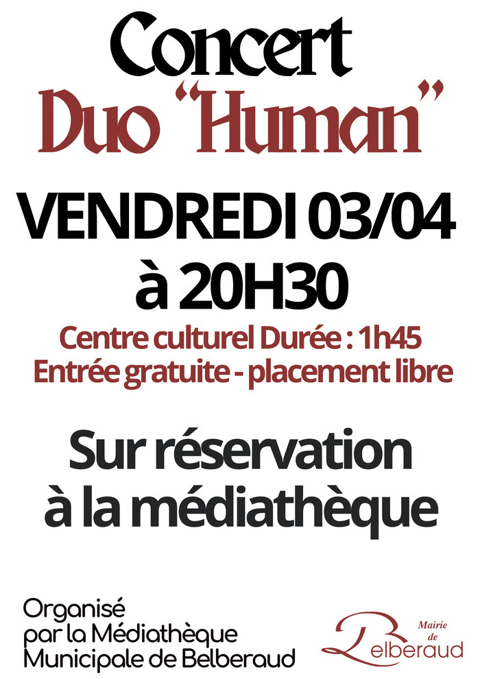 CONCERT AVEC LE DUO "HUMAN"