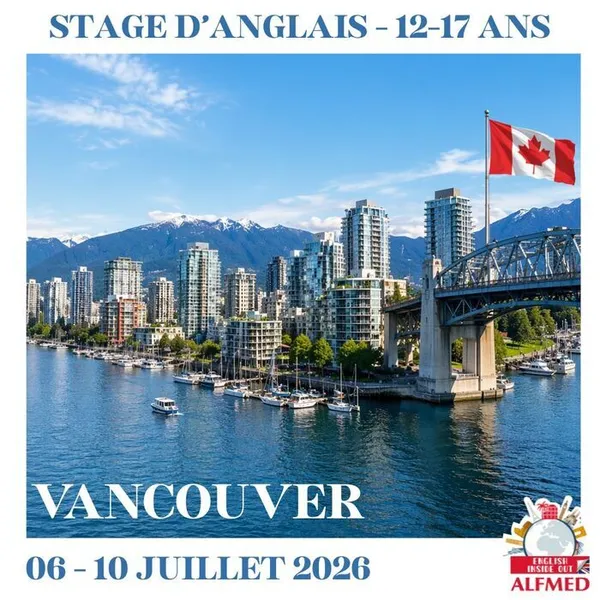 Stage d’anglais ENGLISH INSIDE OUT (12-17 ans) - Vancouver (CANADA)