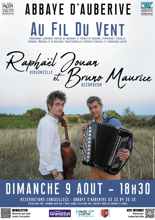 Concert avec Raphaël Jouan et Bruno Maurice : Au Fil du Vent