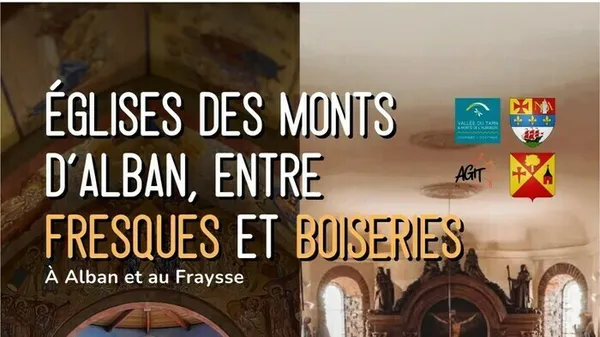 Visite commentée : entre fresques et boiseries, deux églises atypiques des Monts d’Alban