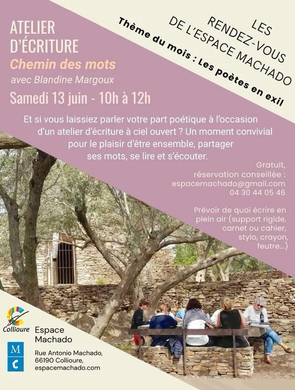 GRATUIT Chemin des mots, les poètes en exil • Atelier d'écriture itinérant