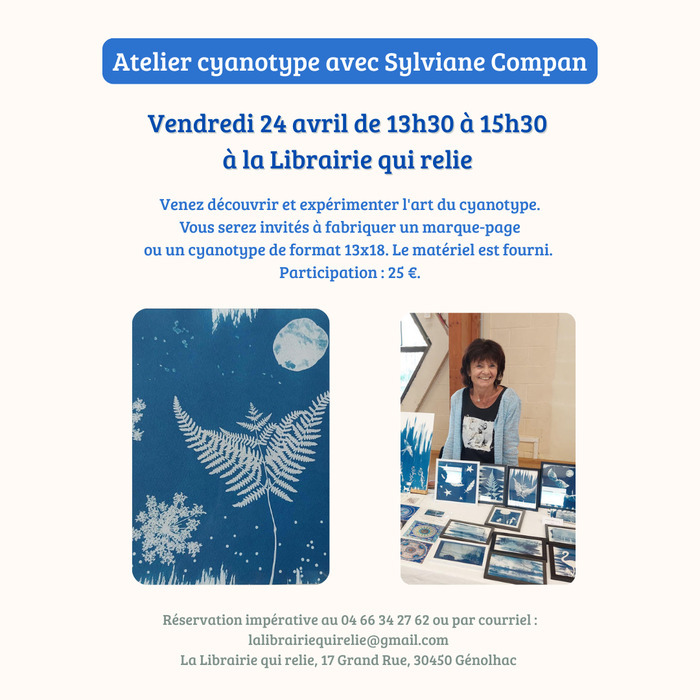 Atelier cyanotype avec Sylviane Compan
