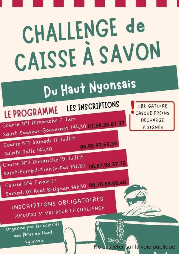 Chalenge de caisse a savon du haut Nyonsais