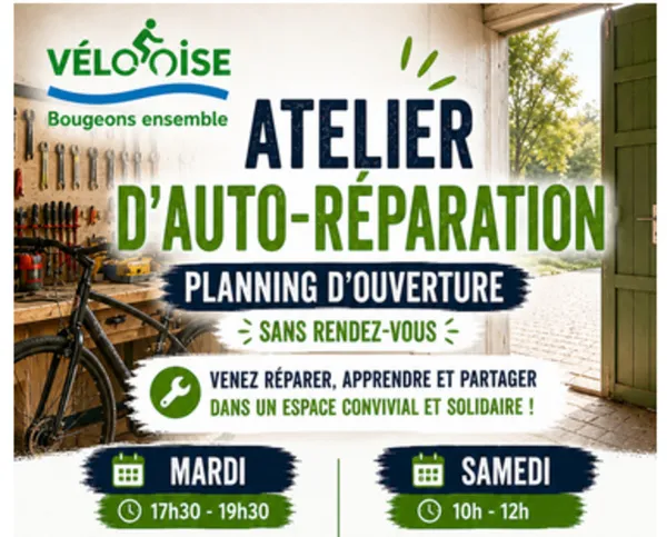 Atelier d'auto-réparation du mardi à Compiègne